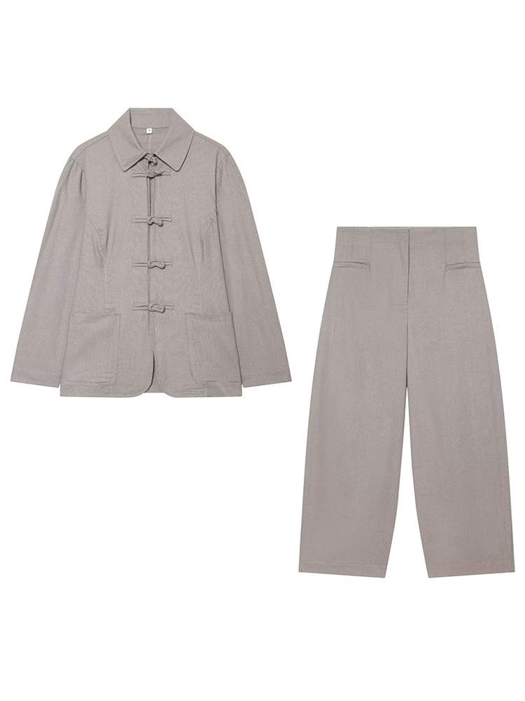 ชุดเสื้อแจ็คเก็ตผ้าลินินทรงสวย - Linen Pant Wide บทวิจารณ์และราคา