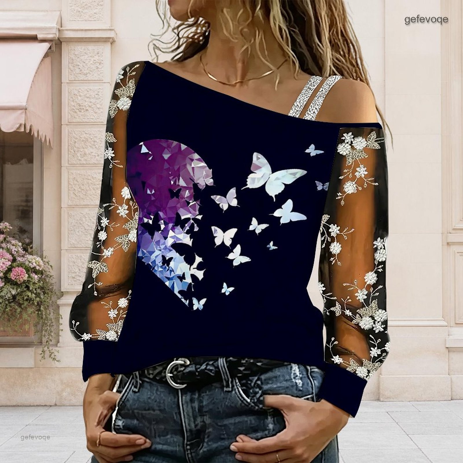 เสื้อผู้หญิงเปิดไหล่ ทรงไม่สมม - Blouse Off Shoulder บทวิจารณ์และราคา
