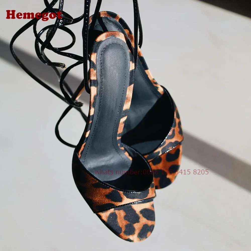 รองเท้าส้นสูงแบบส้นเข็มลายเสือ - Sandal Strappy Heeled บทวิจารณ์และราคา