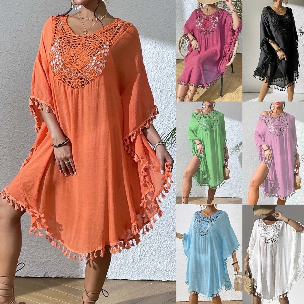 ชุดคลุมอาบน้ำแบบสี่เหลี่ยมคอเว - Cover Up Kaftan บทวิจารณ์และราคา