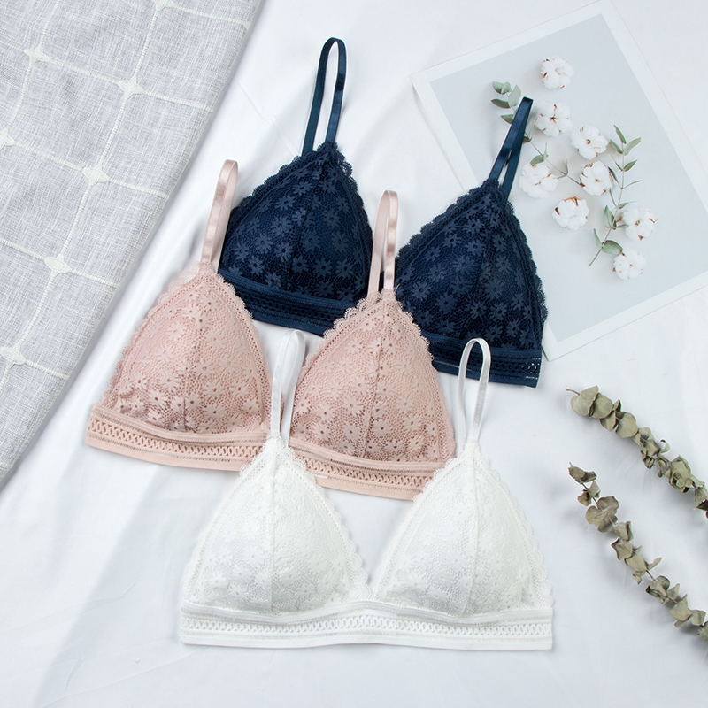 เซ็กซี่ Floral Lace Bra Top สํ - Bralette Triangle Set บทวิจารณ์และราคา